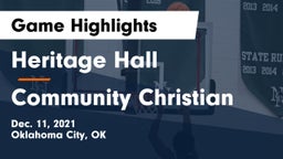 Heritage Hall  vs Community Christian  Game Highlights - Dec. 11, 2021