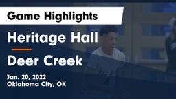 Heritage Hall  vs Deer Creek  Game Highlights - Jan. 20, 2022