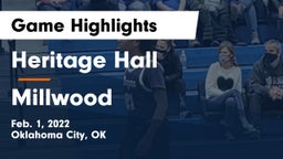 Heritage Hall  vs Millwood  Game Highlights - Feb. 1, 2022