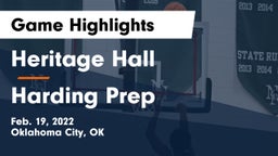 Heritage Hall  vs Harding Prep  Game Highlights - Feb. 19, 2022