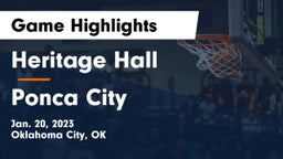 Heritage Hall  vs Ponca City  Game Highlights - Jan. 20, 2023