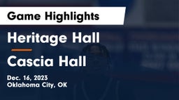 Heritage Hall  vs Cascia Hall  Game Highlights - Dec. 16, 2023
