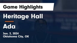 Heritage Hall  vs Ada  Game Highlights - Jan. 2, 2024