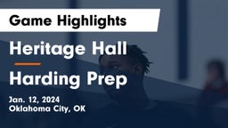 Heritage Hall  vs Harding Prep  Game Highlights - Jan. 12, 2024