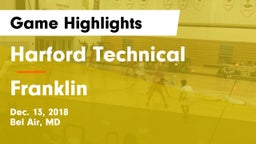 Harford Technical  vs Franklin  Game Highlights - Dec. 13, 2018