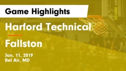 Harford Technical  vs Fallston  Game Highlights - Jan. 11, 2019