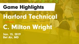 Harford Technical  vs C. Milton Wright  Game Highlights - Jan. 15, 2019