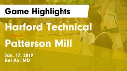 Harford Technical  vs Patterson Mill  Game Highlights - Jan. 17, 2019