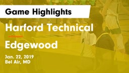 Harford Technical  vs Edgewood  Game Highlights - Jan. 22, 2019