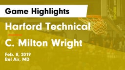 Harford Technical  vs C. Milton Wright  Game Highlights - Feb. 8, 2019