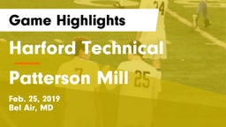 Harford Technical  vs Patterson Mill  Game Highlights - Feb. 25, 2019