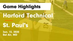 Harford Technical  vs St. Paul's  Game Highlights - Jan. 13, 2020