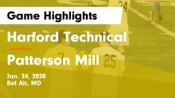Harford Technical  vs Patterson Mill  Game Highlights - Jan. 24, 2020