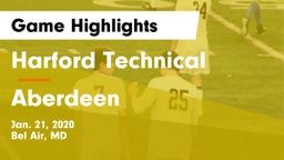 Harford Technical  vs Aberdeen  Game Highlights - Jan. 21, 2020