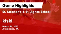 St. Stephen's & St. Agnes School vs kiski Game Highlights - March 24, 2023