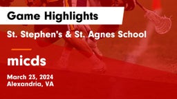 St. Stephen's & St. Agnes School vs micds Game Highlights - March 23, 2024