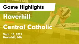 Haverhill  vs Central Catholic  Game Highlights - Sept. 16, 2022