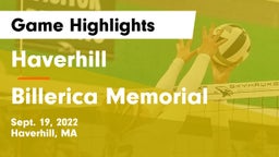 Haverhill  vs Billerica Memorial  Game Highlights - Sept. 19, 2022