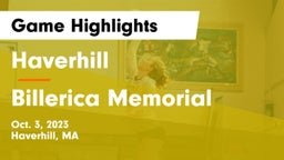 Haverhill  vs Billerica Memorial  Game Highlights - Oct. 3, 2023