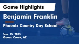 Benjamin Franklin  vs Phoenix Country Day School Game Highlights - Jan. 25, 2023