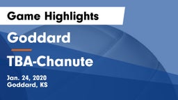 Goddard  vs TBA-Chanute Game Highlights - Jan. 24, 2020