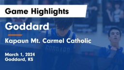 Goddard  vs Kapaun Mt. Carmel Catholic  Game Highlights - March 1, 2024