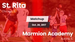 Matchup: St. Rita  vs. Marmion Academy  2017