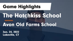 The Hotchkiss School vs Avon Old Farms School Game Highlights - Jan. 24, 2022