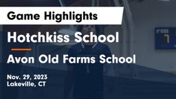 Hotchkiss School vs Avon Old Farms School Game Highlights - Nov. 29, 2023
