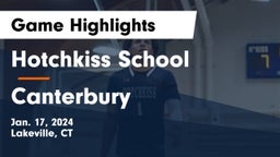 Hotchkiss School vs Canterbury  Game Highlights - Jan. 17, 2024