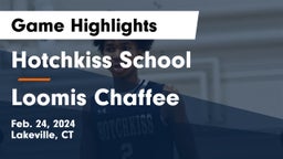 Hotchkiss School vs Loomis Chaffee Game Highlights - Feb. 24, 2024