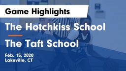 The Hotchkiss School vs The Taft School Game Highlights - Feb. 15, 2020
