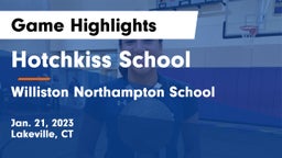 Hotchkiss School vs Williston Northampton School Game Highlights - Jan. 21, 2023