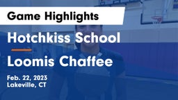 Hotchkiss School vs Loomis Chaffee Game Highlights - Feb. 22, 2023