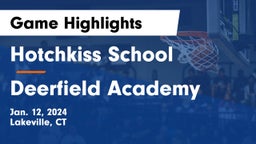 Hotchkiss School vs Deerfield Academy Game Highlights - Jan. 12, 2024