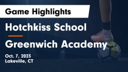 Hotchkiss School vs Greenwich Academy Game Highlights - Oct. 7, 2023