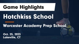 Hotchkiss School vs Worcester Academy Prep School Game Highlights - Oct. 25, 2023