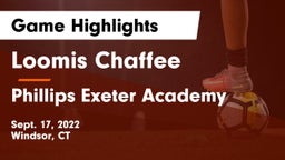 Loomis Chaffee vs Phillips Exeter Academy  Game Highlights - Sept. 17, 2022