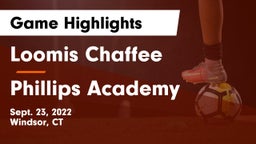 Loomis Chaffee vs Phillips Academy Game Highlights - Sept. 23, 2022