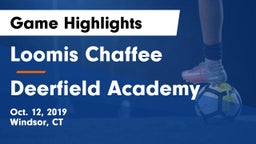 Loomis Chaffee vs Deerfield Academy  Game Highlights - Oct. 12, 2019