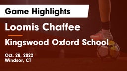 Loomis Chaffee vs Kingswood Oxford School Game Highlights - Oct. 28, 2022