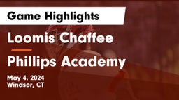 Loomis Chaffee vs Phillips Academy Game Highlights - May 4, 2024