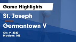 St. Joseph vs Germantown V Game Highlights - Oct. 9, 2020