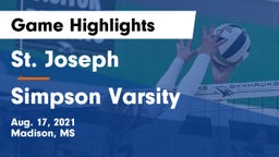 St. Joseph vs Simpson Varsity Game Highlights - Aug. 17, 2021