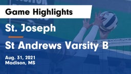 St. Joseph vs St Andrews Varsity B Game Highlights - Aug. 31, 2021