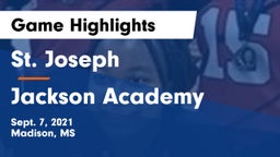 St. Joseph vs Jackson Academy  Game Highlights - Sept. 7, 2021