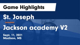 St. Joseph vs Jackson academy V2 Game Highlights - Sept. 11, 2021