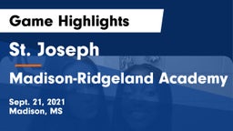 St. Joseph vs Madison-Ridgeland Academy Game Highlights - Sept. 21, 2021