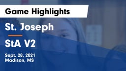 St. Joseph vs StA V2 Game Highlights - Sept. 28, 2021
