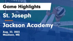 St. Joseph vs Jackson Academy  Game Highlights - Aug. 22, 2023